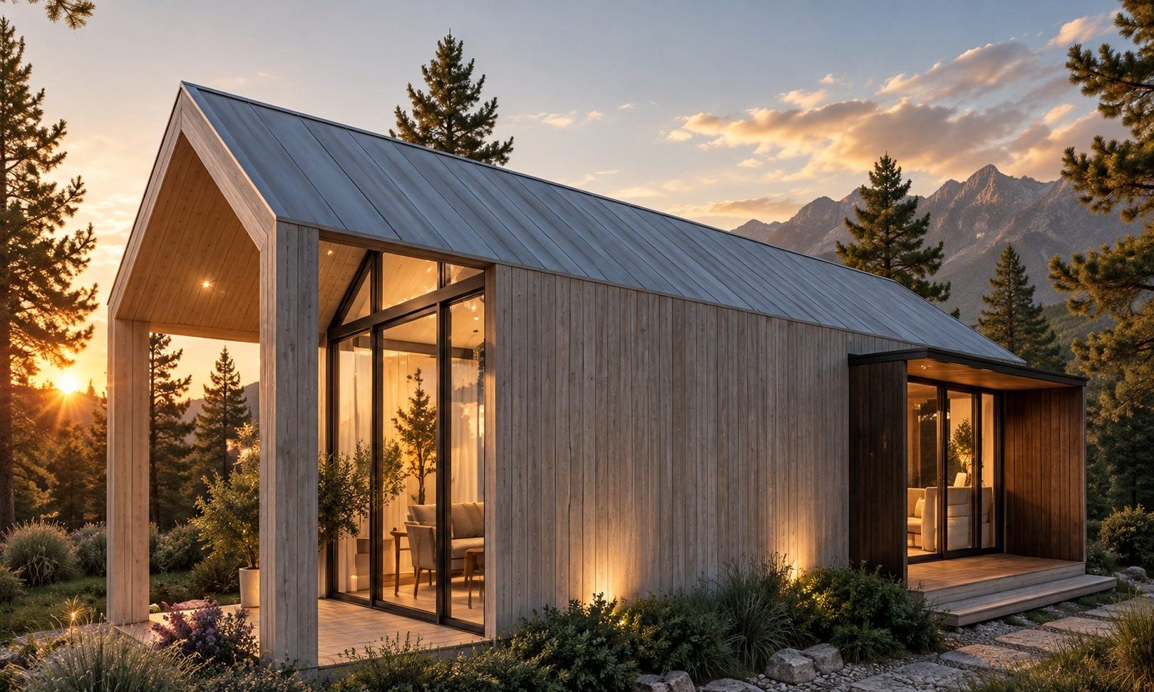 Nöma Line, maison modulaire au bardage bois clair